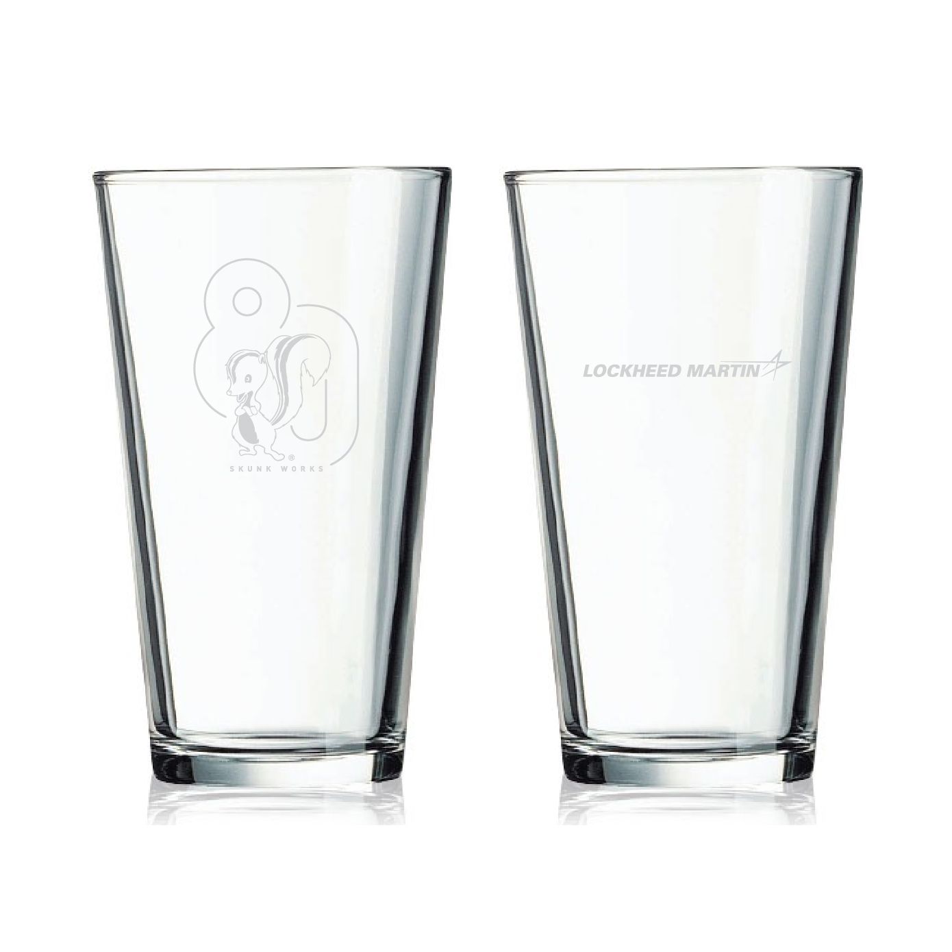 SkunkWorks 80th Anniversary 16 Oz. Shaker Pint Glass